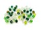 Green Bicone Dangles, 25 Crystal 6mm Bead Charms, Adorabilities
